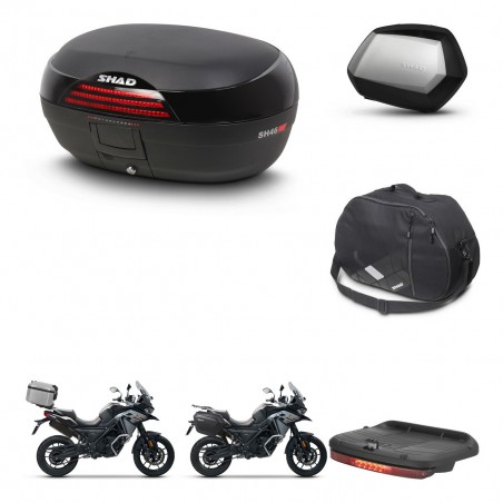 SHAD Maletas SH35 PREMIUM + soporte montaje baul SH46 accesorios 45 L KIT-477689