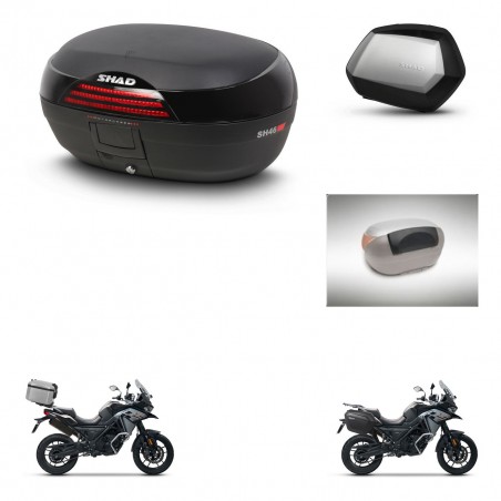 SHAD Maletas SH35 PREMIUM + soporte montaje baul SH46 accesorios 45 L KIT-477695