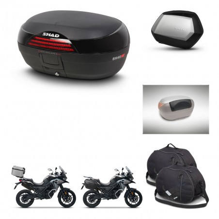 SHAD Maletas SH35 PREMIUM + soporte montaje baul SH46 accesorios 45 L KIT-477696