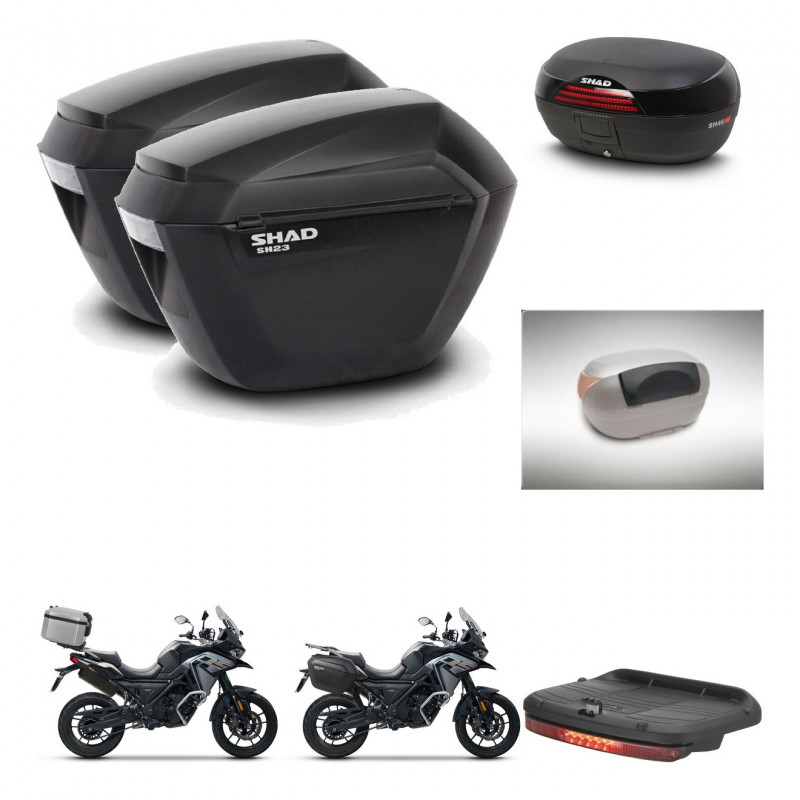 SHAD SH46 trunk + mounting bracket sh23 suitcases accessories 45 L KIT-477700