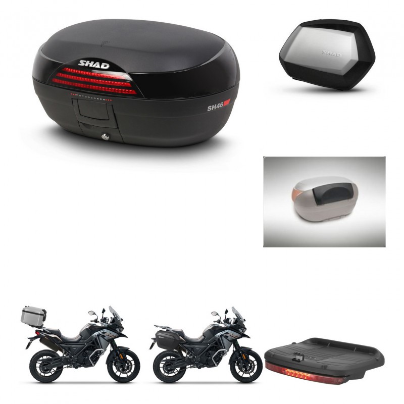 SHAD Maletas SH35 PREMIUM + soporte montaje baul SH46 accesorios 45 L KIT-477701