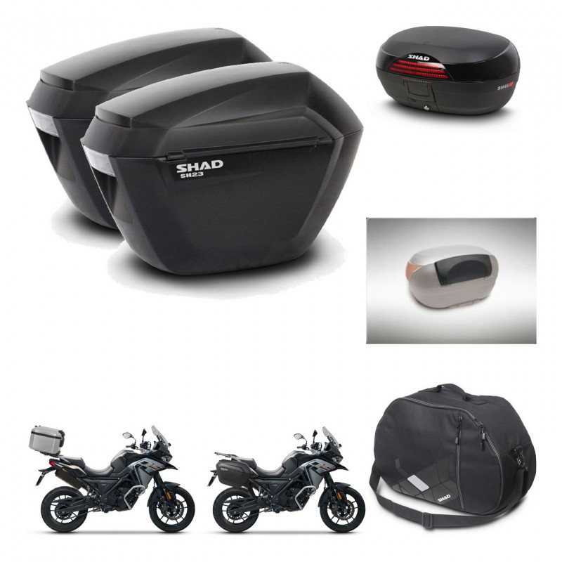 SHAD SH46 trunk + mounting bracket sh23 suitcases accessories 45 L KIT-477706