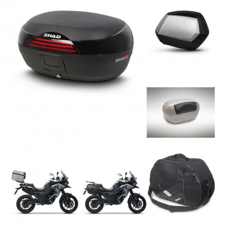 SHAD Maletas SH35 PREMIUM + soporte montaje baul SH46 accesorios 45 L KIT-477707