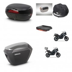 SHAD SH23 alu suitcases + mounting bracket SH46 trunk accessories 45 L KIT-477715