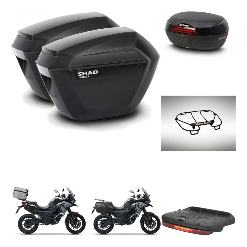 SHAD SH46 trunk + mounting bracket sh23 suitcases accessories 45 L KIT-477724