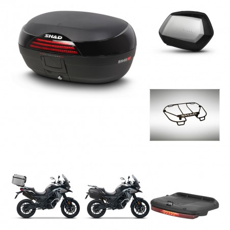 SHAD Maletas SH35 PREMIUM + soporte montaje baul SH46 accesorios 45 L KIT-477725
