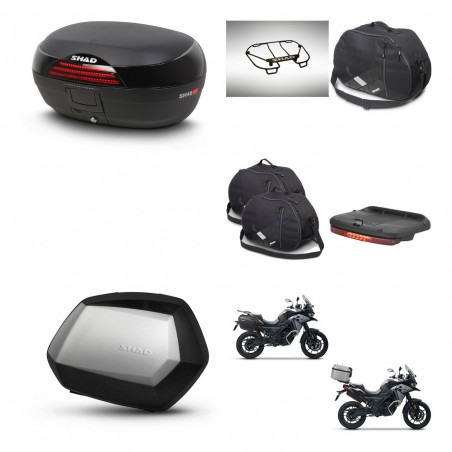 SHAD SH35 PREMIUM suitcases + mounting bracket SH46 trunk accessories 45 L KIT-477738