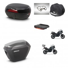 SHAD SH23 alu suitcases + mounting bracket SH46 trunk accessories 45 L KIT-477739
