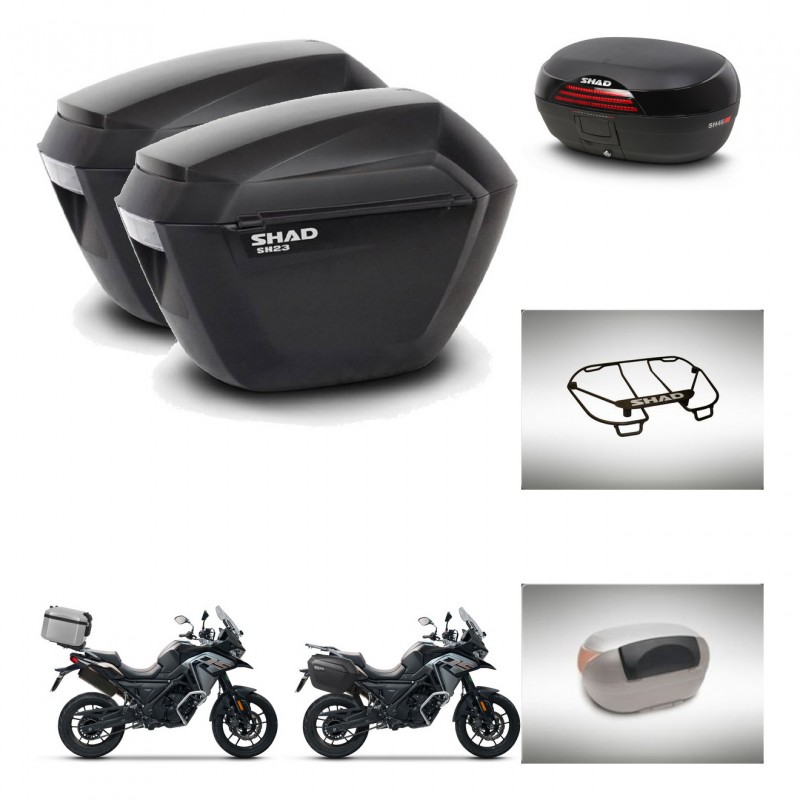 SHAD SH46 trunk + mounting bracket sh23 suitcases accessories 45 L KIT-477742