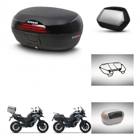 SHAD Maletas SH35 PREMIUM + soporte montaje baul SH46 accesorios 45 L KIT-477743