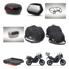 SHAD Maletas SH35 PREMIUM + soporte montaje baul SH46 accesorios 45 L KIT-477762