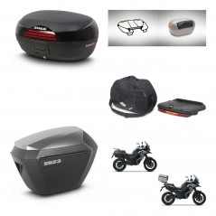 SHAD SH23 alu suitcases + mounting bracket SH46 trunk accessories 45 L KIT-477763