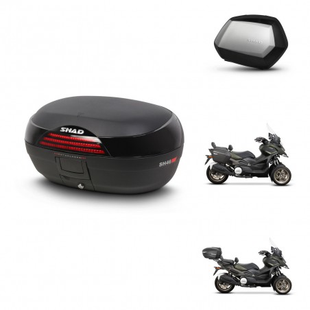 SHAD Maletas SH35 PREMIUM + soporte montaje baul SH46 45 L KIT-477767