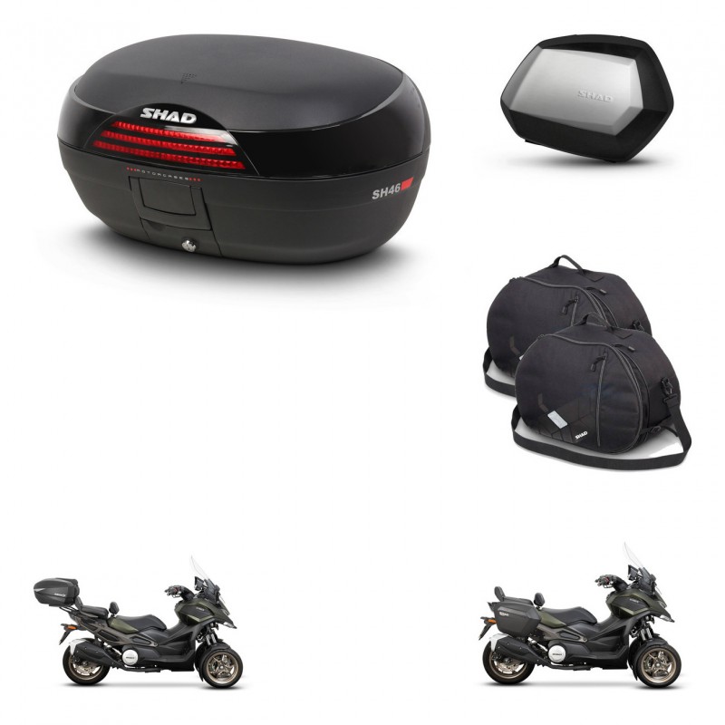 SHAD SH35 PREMIUM suitcases + mounting bracket SH46 trunk accessories 45 L KIT-477768