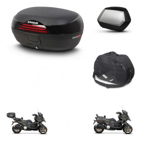 SHAD SH35 PREMIUM suitcases + mounting bracket SH46 trunk accessories 45 L KIT-477779