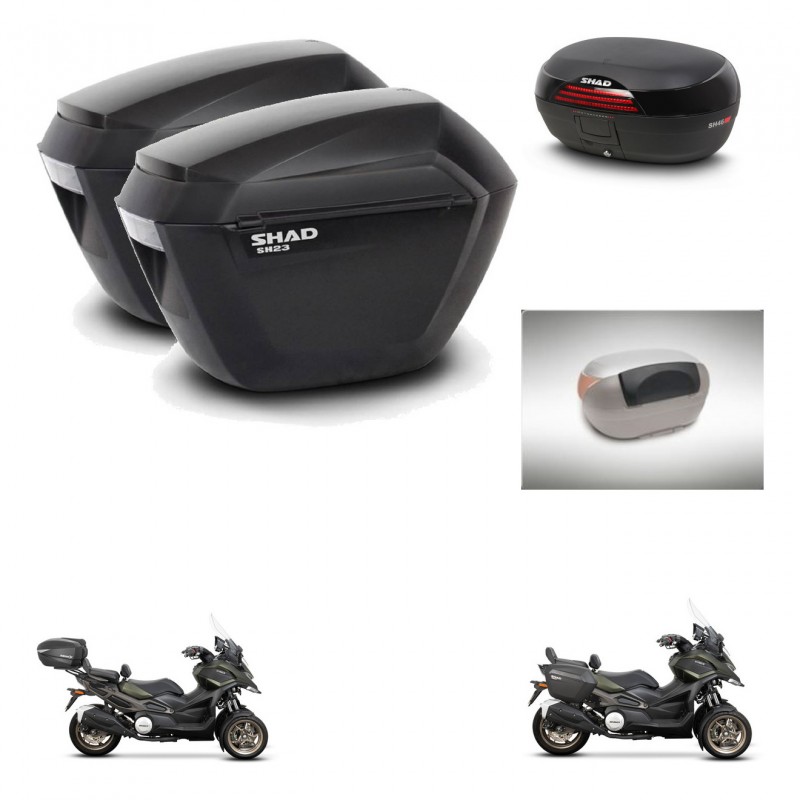 SHAD SH46 trunk + mounting bracket sh23 suitcases accessories 45 L KIT-477790