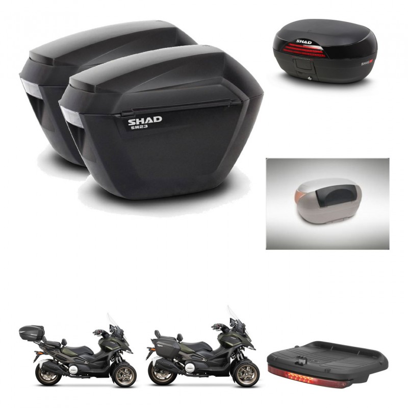 SHAD SH46 trunk + mounting bracket sh23 suitcases accessories 45 L KIT-477796