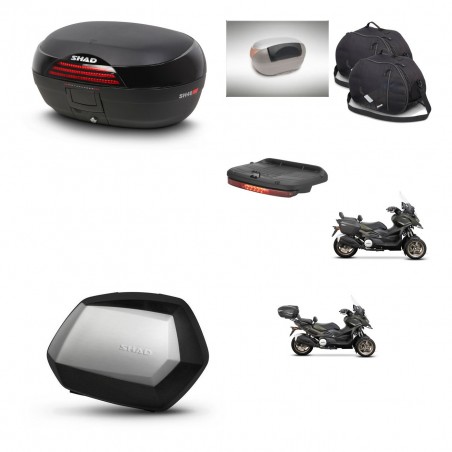 SHAD SH35 PREMIUM suitcases + mounting bracket SH46 trunk accessories 45 L KIT-477798