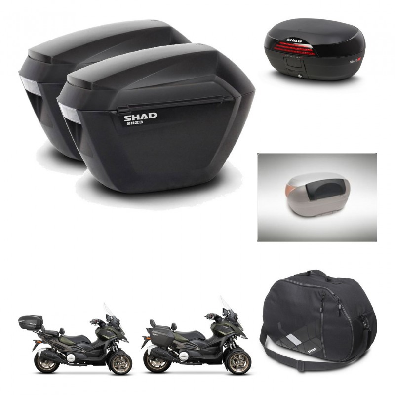 SHAD Baul SH46 + soporte montaje maletas sh23 accesorios 45 L KIT-477802