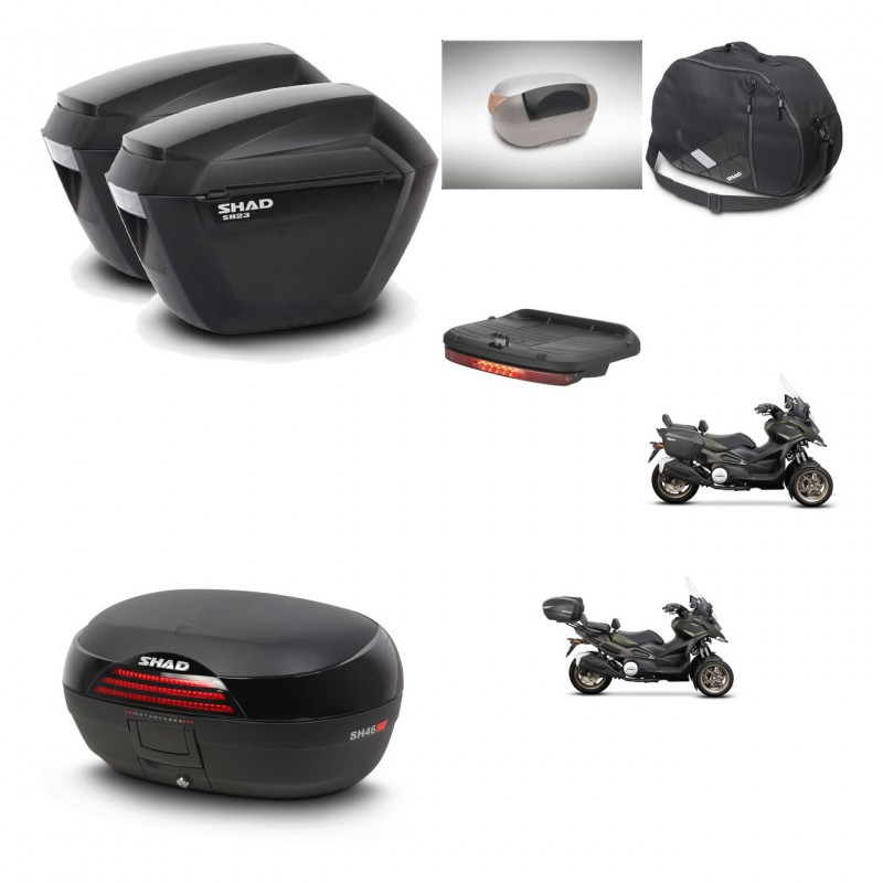 SHAD SH46 trunk + mounting bracket sh23 suitcases accessories 45 L KIT-477808