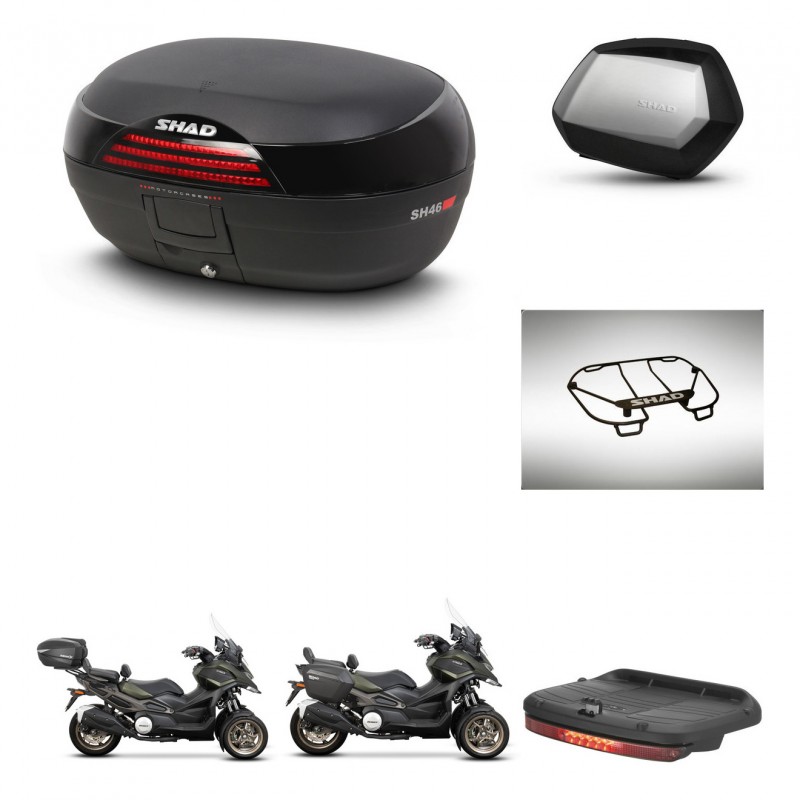 SHAD SH35 PREMIUM suitcases + mounting bracket SH46 trunk accessories 45 L KIT-477821