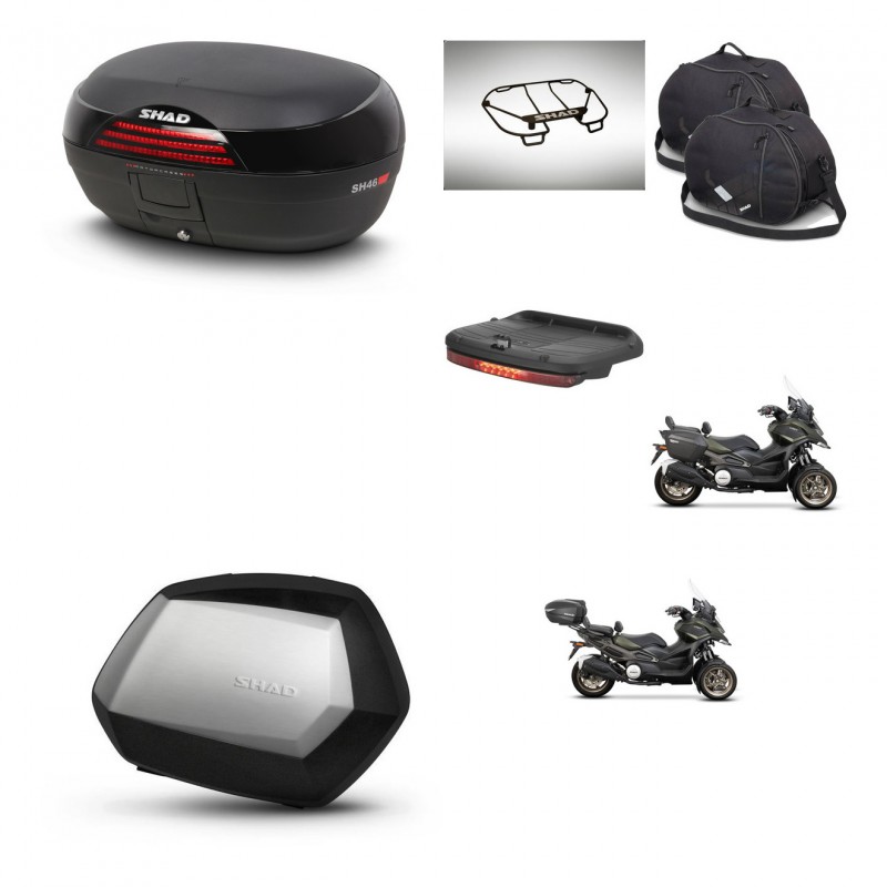 SHAD SH35 PREMIUM suitcases + mounting bracket SH46 trunk accessories 45 L KIT-477822