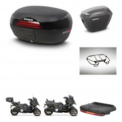 SHAD Maletas sh23 alu + soporte montaje baul SH46 accesorios 45 L KIT-477823