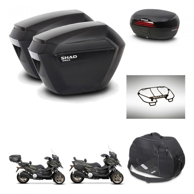 SHAD SH46 trunk + mounting bracket sh23 suitcases accessories 45 L KIT-477826
