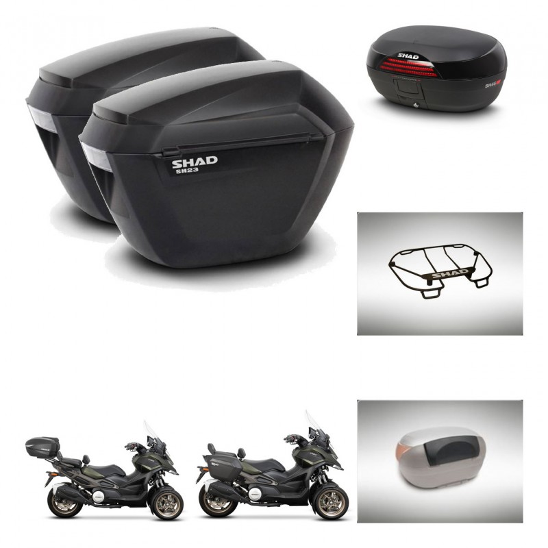 SHAD SH46 trunk + mounting bracket sh23 suitcases accessories 45 L KIT-477838