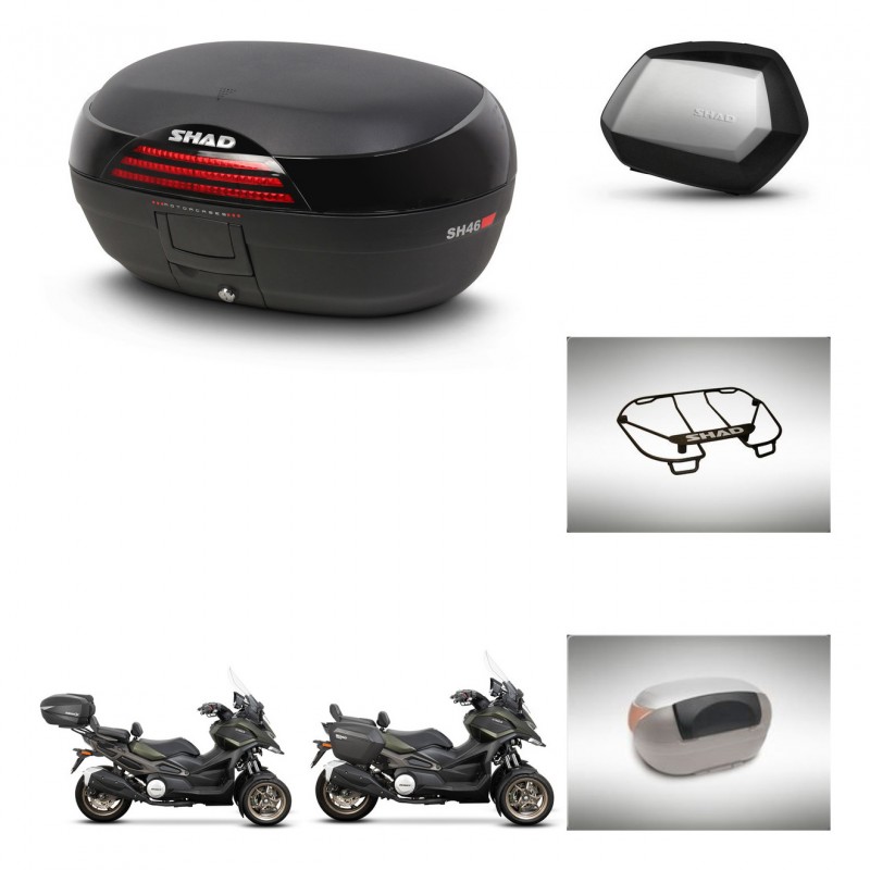 SHAD SH35 PREMIUM suitcases + mounting bracket SH46 trunk accessories 45 L KIT-477839