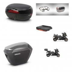 SHAD Maletas sh23 alu + soporte montaje baul SH46 accesorios 45 L KIT-477847