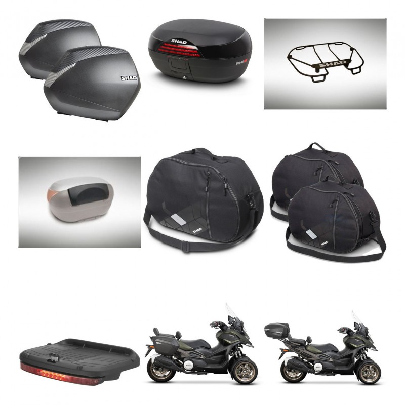 SHAD SH46 trunk + mounting bracket SH36 suitcases accessories 45 L KIT-477855