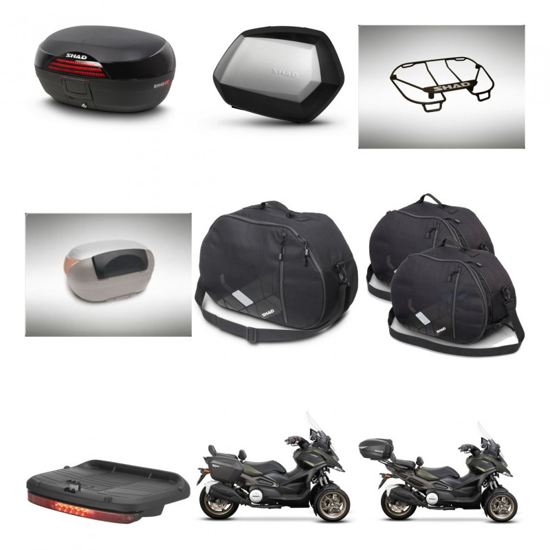 SHAD SH35 PREMIUM suitcases + mounting bracket SH46 trunk accessories 45 L KIT-477858