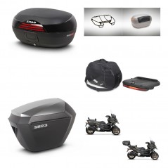 SHAD Maletas sh23 alu + soporte montaje baul SH46 accesorios 45 L KIT-477859