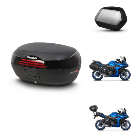 SHAD Maletas SH35 PREMIUM + soporte montaje baul SH46 45 L KIT-477863
