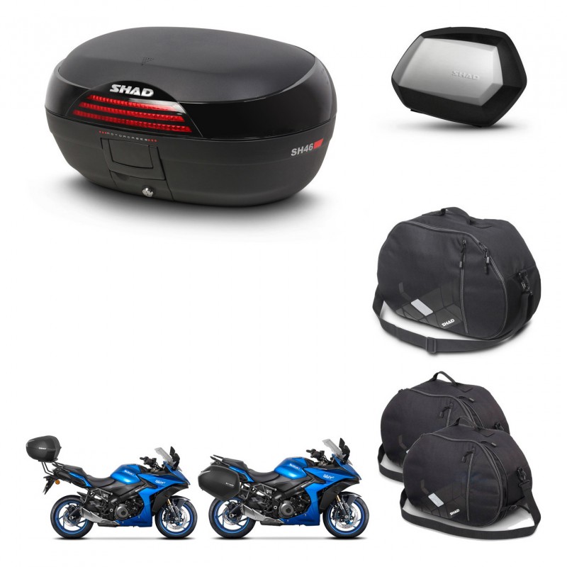 SHAD SH35 PREMIUM suitcases + mounting bracket SH46 trunk accessories 45 L KIT-477876