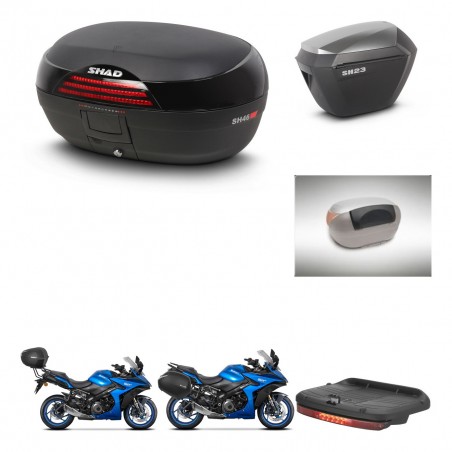 SHAD Maletas sh23 alu + soporte montaje baul SH46 accesorios 45 L KIT-477895