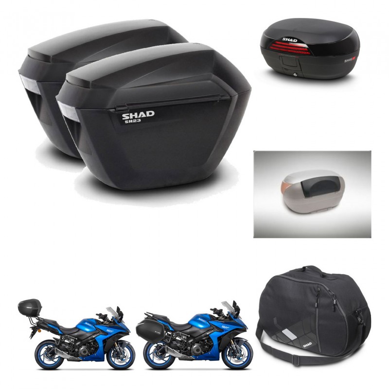 SHAD SH46 trunk + mounting bracket sh23 suitcases accessories 45 L KIT-477898