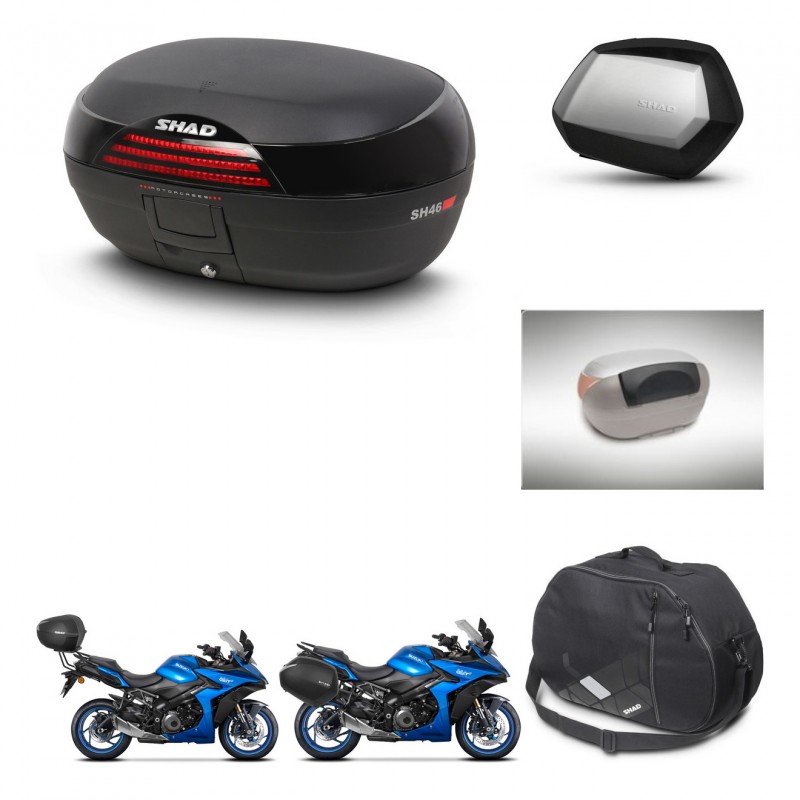 SHAD SH35 PREMIUM suitcases + mounting bracket SH46 trunk accessories 45 L KIT-477899