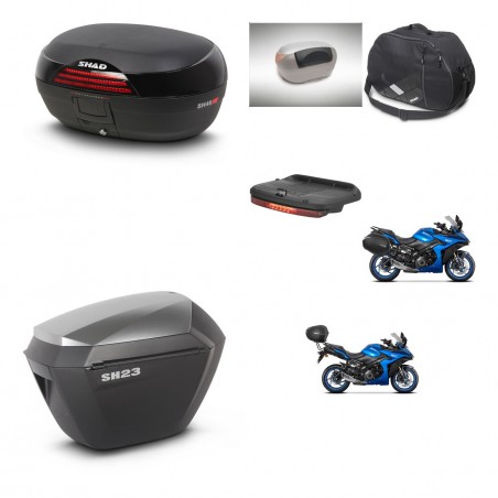 SHAD Maletas sh23 alu + soporte montaje baul SH46 accesorios 45 L KIT-477907