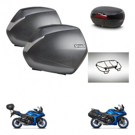 SHAD SH46 trunk + mounting bracket SH36 suitcases accessories 45 L KIT-477908