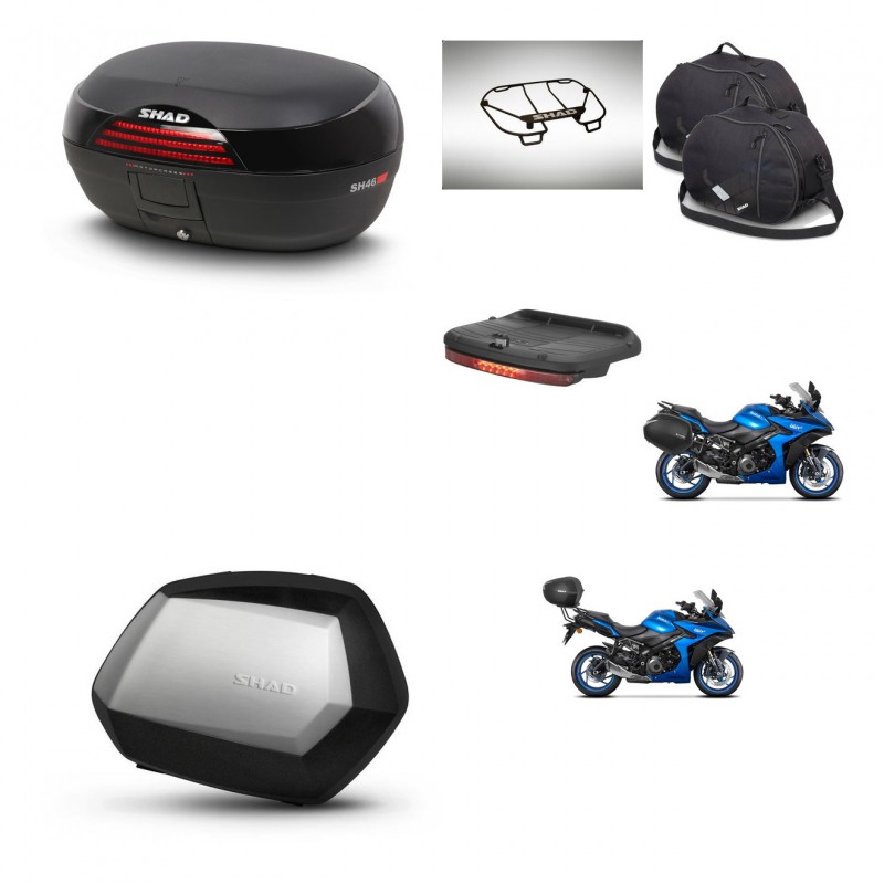 SHAD SH35 PREMIUM suitcases + mounting bracket SH46 trunk accessories 45 L KIT-477918