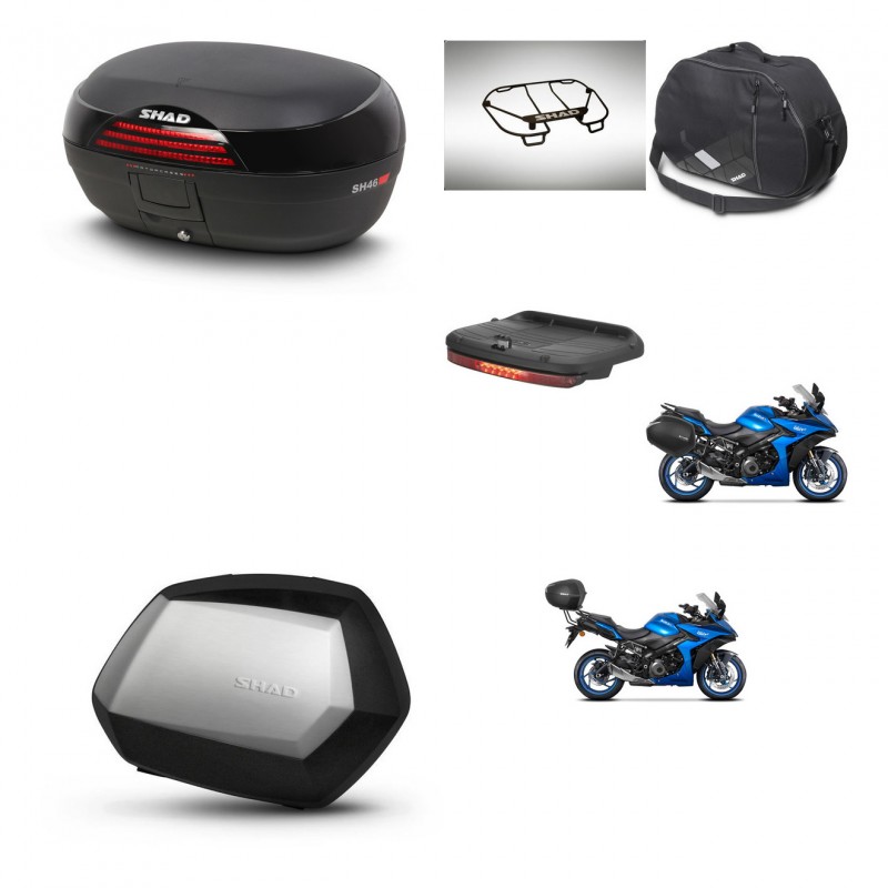 SHAD SH35 PREMIUM suitcases + mounting bracket SH46 trunk accessories 45 L KIT-477929