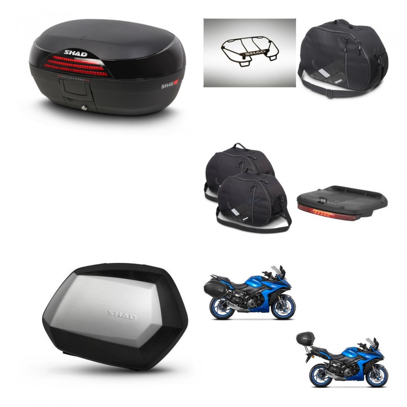 SHAD SH35 PREMIUM suitcases + mounting bracket SH46 trunk accessories 45 L KIT-477930