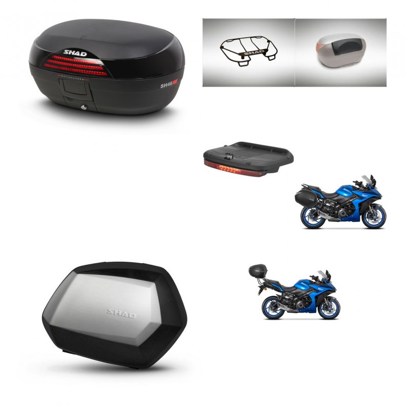 SHAD SH35 PREMIUM suitcases + mounting bracket SH46 trunk accessories 45 L KIT-477941