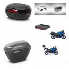 SHAD SH23 alu suitcases + mounting bracket SH46 trunk accessories 45 L KIT-477943