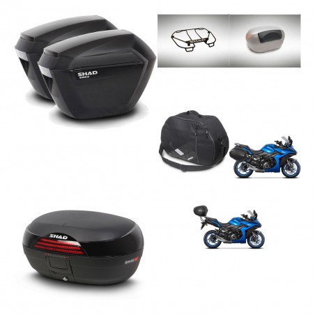 SHAD SH46 trunk + mounting bracket sh23 suitcases accessories 45 L KIT-477946