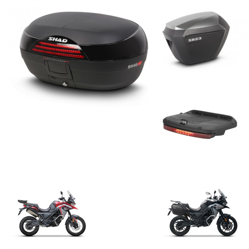 SHAD Maletas sh23 alu + soporte montaje baul SH46 accesorios 45 L KIT-480416