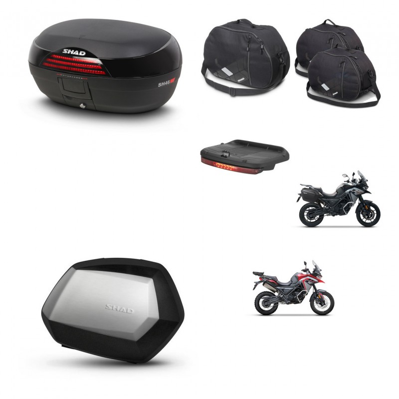 SHAD Maletas SH35 PREMIUM + soporte montaje baul SH46 accesorios 45 L KIT-480427
