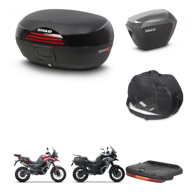 SHAD Maletas sh23 alu + soporte montaje baul SH46 accesorios 45 L KIT-480428